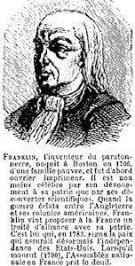B. Franklin, l'inventeur du paratonnerre